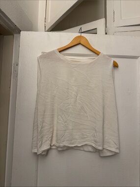 WHIT Cream Sleeveless Tank Top - Relaxed Minimal Cut